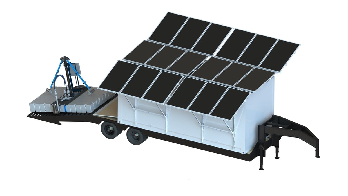 Gladiator 60S Solar-Powered Accelerated Evaporation System Trailer Folded View 2